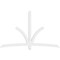 Ekena Millwork Davenport Architectural Grade PVC Gable Bracket, 96"W x 60"H x 2"D x 4"F, 15/12 Pitch GBP096X60X0204DAV00 - alternate 5